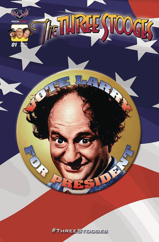 THREE STOOGES RED WHITE & STOOGE #1 LARRY CVR
