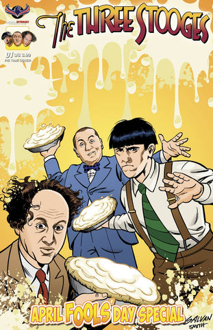 THREE STOOGES APRIL FOOLS DAY PIE TIME CVR