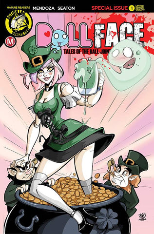 DOLLFACE ST PATRICKS DAY SP CVR C POT O GOLD (MR)