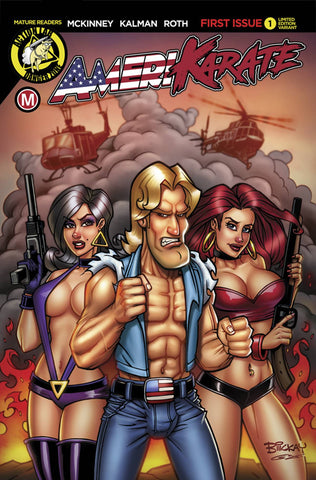 AMERIKARATE #1 CVR D MCKAY EXPLOSIVE THREESOME (MR)