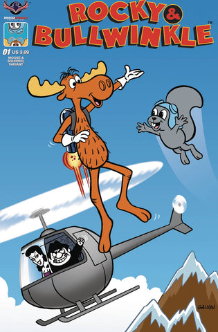 ROCKY & BULLWINKLE SHOW #1 FLYING MOOSE GALVAN CVR