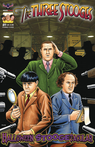 THREE STOOGES HALLOWEEN STOOGETACULAR FRAIM BROS FRAMED CVR