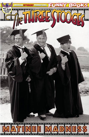 THE THREE STOOGES MATINEE MADNESS #1 PREMIUM B&W PHOTO LTD E