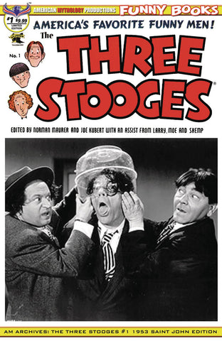AM ARCHIVES THREE STOOGES #1 1953 LTD ED B&W PHOTO CVR