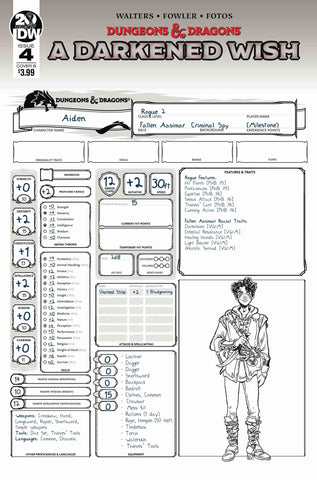DUNGEONS & DRAGONS A DARKENED WISH #4  CVR B CHARACTER