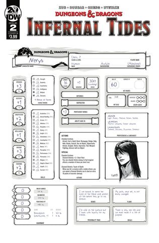 DUNGEONS & DRAGONS INFERNAL TIDES #2  CVR B CHARACTER