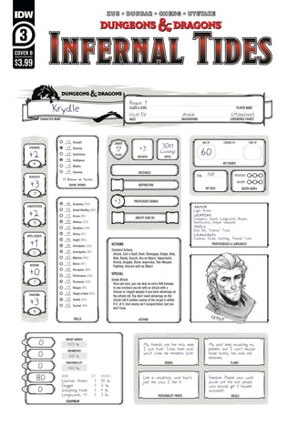 DUNGEONS & DRAGONS INFERNAL TIDES #3  CVR B CHARACTER