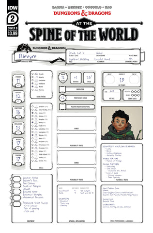 DUNGEONS & DRAGONS AT SPINE OF WORLD #2  CVR B CHARACT