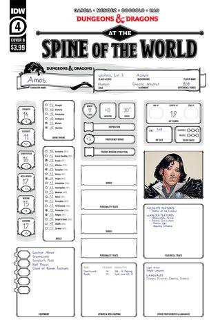 DUNGEONS & DRAGONS AT SPINE OF WORLD #4  CVR B CHARACT