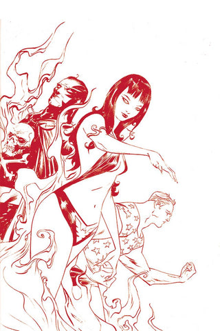 VAMPIRELLA DARK POWERS #2 LEE CRIMSON RED LINE ART VIRGIN CV