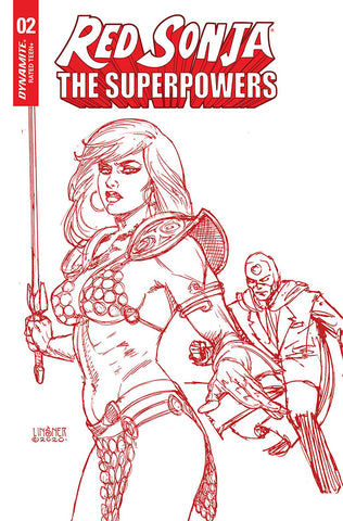 RED SONJA THE SUPERPOWERS #2 LINSNER CRIMSON RED ART CVR