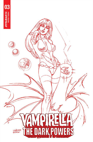 VAMPIRELLA DARK POWERS #3 LINSNER CRIMSON RED LINE ART CVR