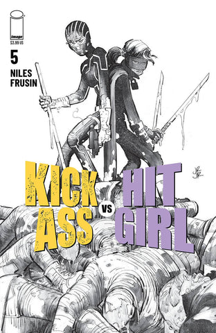 KICK-ASS VS HIT-GIRL #5  CVR B B&W ROMITA JR (MR)