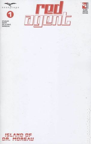 RED AGENT ISLAND OF DR MOREAU #1  CVR F BLANK SKETCH